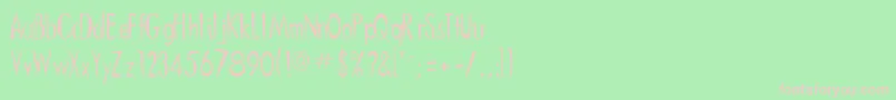 ChineseRegular Font – Pink Fonts on Green Background