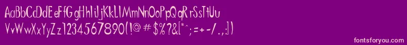 ChineseRegular Font – Pink Fonts on Purple Background