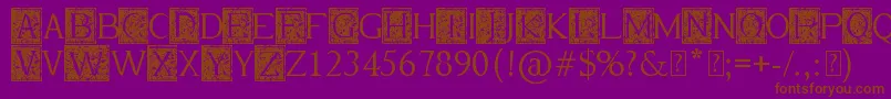 Merlot Font – Brown Fonts on Purple Background