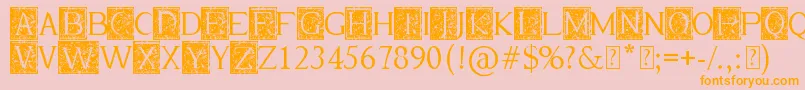 Merlot Font – Orange Fonts on Pink Background