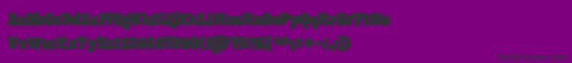 Czcionka GiantHeadRegularOt – czarne czcionki na fioletowym tle