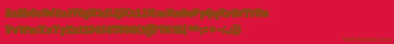 GiantHeadRegularOt Font – Brown Fonts on Red Background