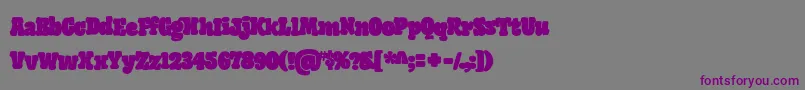 GiantHeadRegularOt Font – Purple Fonts on Gray Background