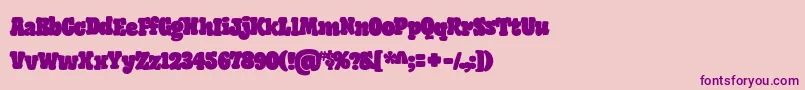 GiantHeadRegularOt Font – Purple Fonts on Pink Background