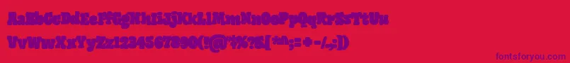 GiantHeadRegularOt Font – Purple Fonts on Red Background