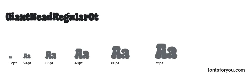 GiantHeadRegularOt Font Sizes