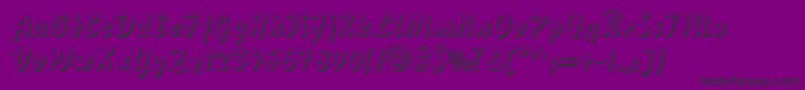 DsBisonShadow-Schriftart – Schwarze Schriften auf violettem Hintergrund