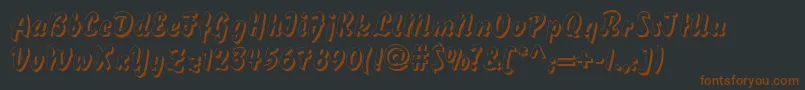 DsBisonShadow Font – Brown Fonts on Black Background