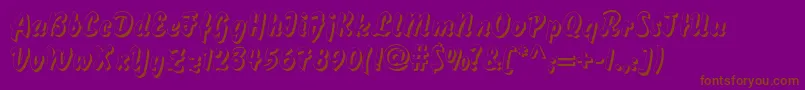 DsBisonShadow Font – Brown Fonts on Purple Background