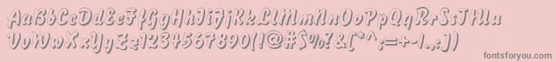 DsBisonShadow-Schriftart – Graue Schriften auf rosa Hintergrund