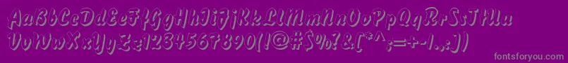 DsBisonShadow-Schriftart – Graue Schriften auf violettem Hintergrund