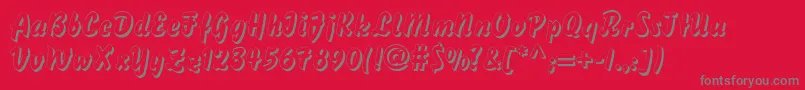 DsBisonShadow Font – Gray Fonts on Red Background