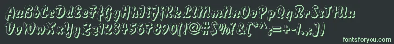 Шрифт DsBisonShadow – зелёные шрифты на чёрном фоне