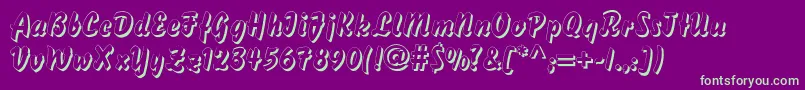 DsBisonShadow Font – Green Fonts on Purple Background