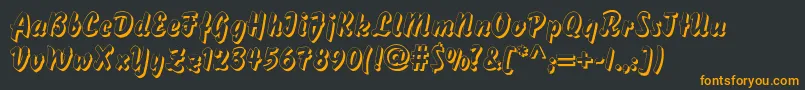 DsBisonShadow Font – Orange Fonts on Black Background