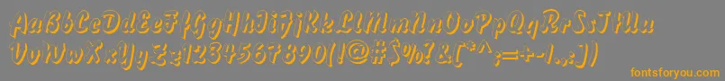 DsBisonShadow-Schriftart – Orangefarbene Schriften auf grauem Hintergrund