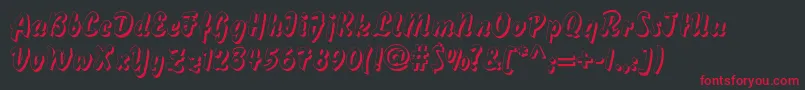 DsBisonShadow Font – Red Fonts on Black Background