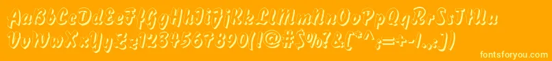 DsBisonShadow Font – Yellow Fonts on Orange Background