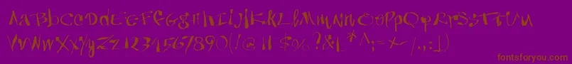Police Anarchica – polices brunes sur fond violet