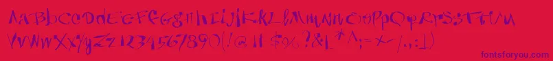 Anarchica Font – Purple Fonts on Red Background