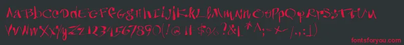 Anarchica Font – Red Fonts on Black Background