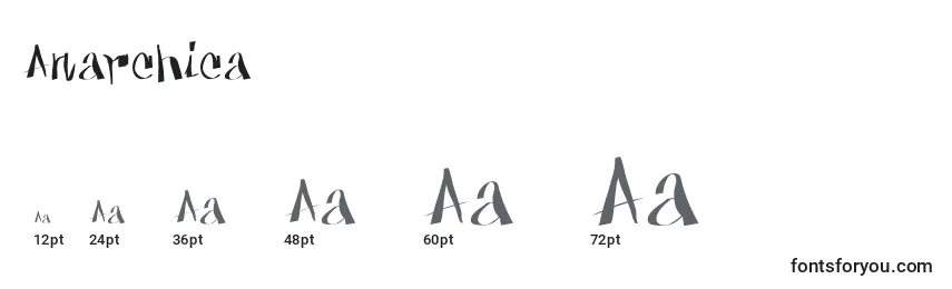 Размеры шрифта Anarchica