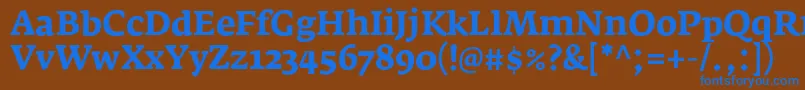 Шрифт FedraserifaproBold – синие шрифты на коричневом фоне