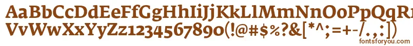 Шрифт FedraserifaproBold – коричневые шрифты на белом фоне