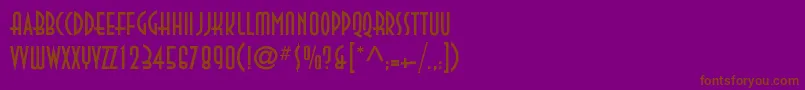 Police DecotechTl – polices brunes sur fond violet