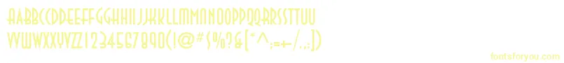 DecotechTl Font – Yellow Fonts on White Background