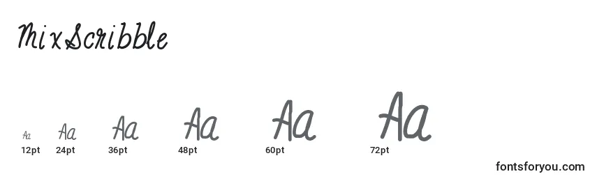 MixScribble Font Sizes