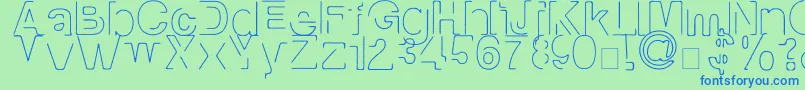 Manko-fontti – siniset fontit vihreällä taustalla