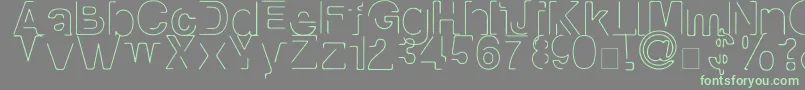 Manko-Schriftart – Grüne Schriften auf grauem Hintergrund