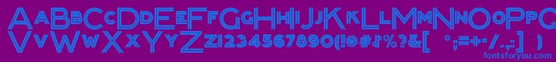 Packardclippernf Font – Blue Fonts on Purple Background