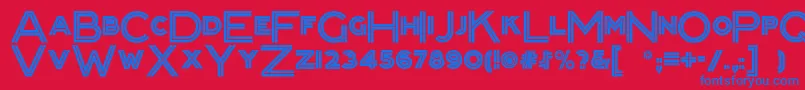Шрифт Packardclippernf – синие шрифты на красном фоне