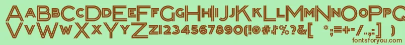 Packardclippernf Font – Brown Fonts on Green Background