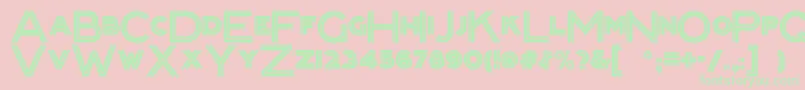 Packardclippernf Font – Green Fonts on Pink Background