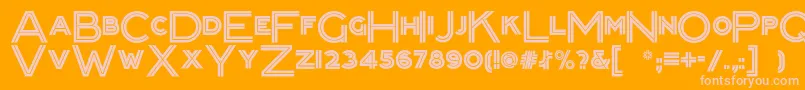 Packardclippernf Font – Pink Fonts on Orange Background