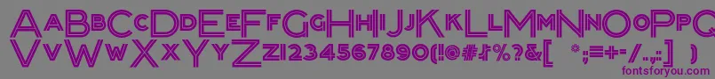 Packardclippernf-fontti – violetit fontit harmaalla taustalla
