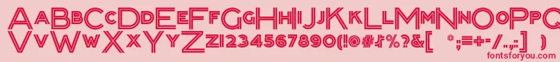 Packardclippernf-Schriftart – Rote Schriften auf rosa Hintergrund