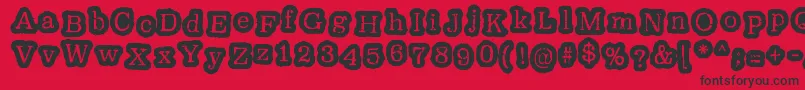 OxeranzRegular Font – Black Fonts on Red Background