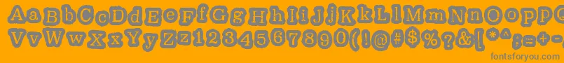 Police OxeranzRegular – polices grises sur fond orange