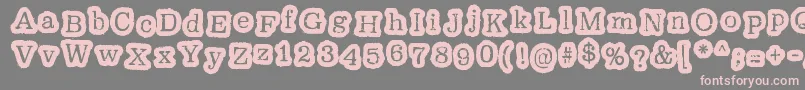 OxeranzRegular-Schriftart – Rosa Schriften auf grauem Hintergrund