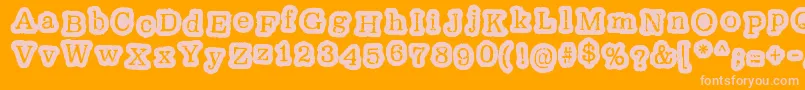 OxeranzRegular Font – Pink Fonts on Orange Background