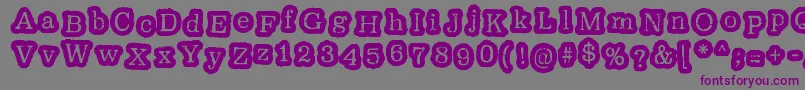 OxeranzRegular Font – Purple Fonts on Gray Background
