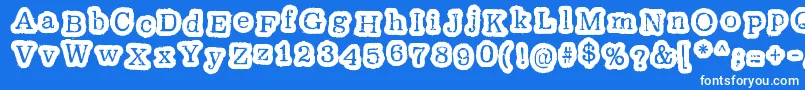 OxeranzRegular Font – White Fonts on Blue Background
