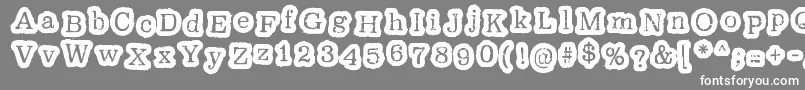 OxeranzRegular Font – White Fonts on Gray Background