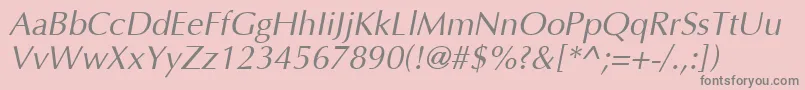 Agoo Font – Gray Fonts on Pink Background