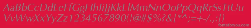 Agoo Font – Gray Fonts on Red Background
