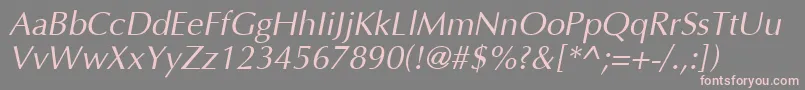 Agoo Font – Pink Fonts on Gray Background